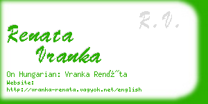 renata vranka business card